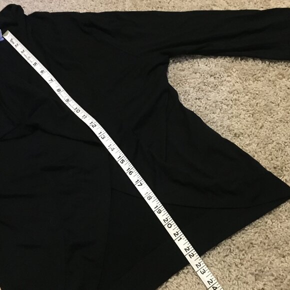 Vintage Black Semi Cropped Rayon Whimsigoth Open Cardigan - Picture 15 of 16